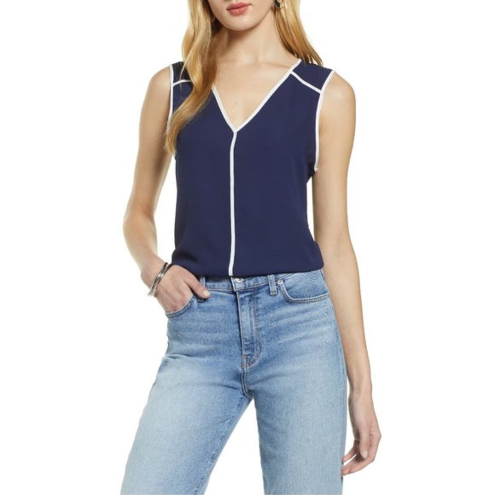 NWT Nordstrom Halogen Bound Edge Shell Tank Top
